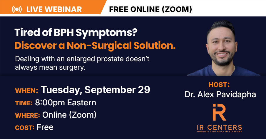Free Webinar September 29: Discover a Non-Surgical Treatment for BPH