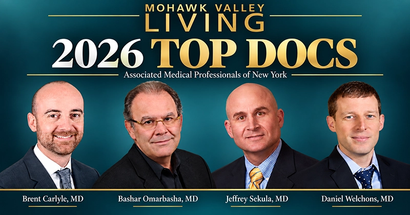 Four AMP Urologists Named 2026 Top Docs by Mohawk Valley Living